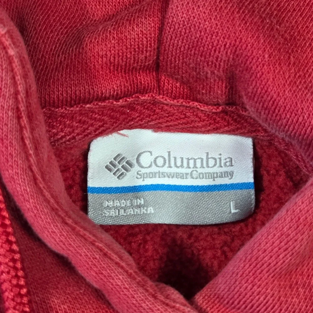Columbia Sportswear Mens Red Graphic Mountain Logo Pullover Hoodie Large RN69724 - Picture 4 of 8